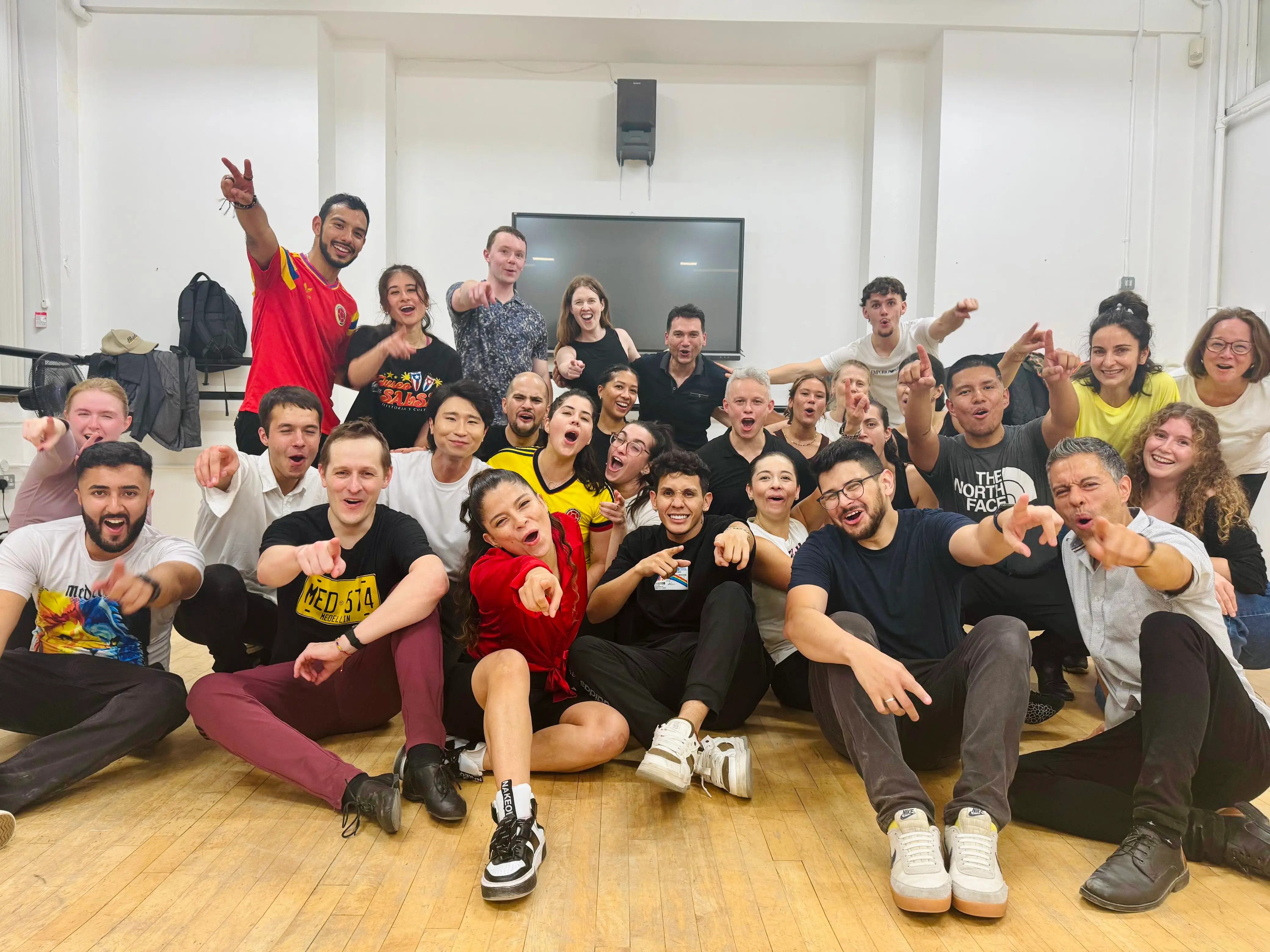 Salsa students practising at Cali Beat Dance Chiswick